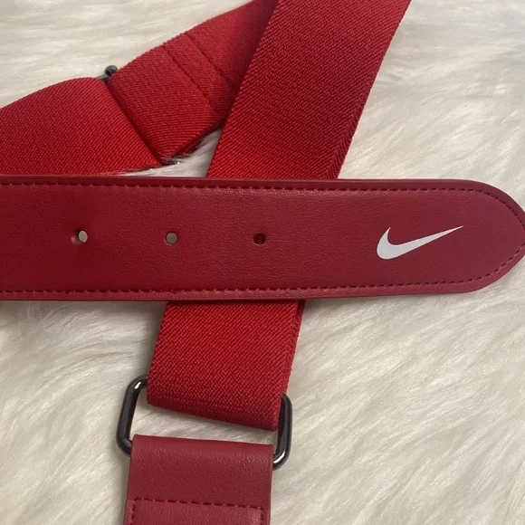 Youth Nike T-Ball or Baseball Red Belt One Size Adjustable 1.5” Thick - Picture 3 of 12